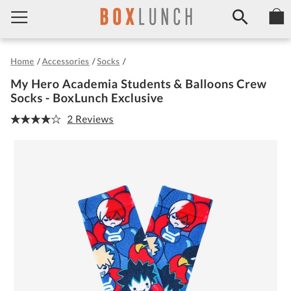 My Hero Academia Box Lunch Exclusive Crew Socks - Picture 5 of 5